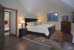 A spacious master suite with king bed